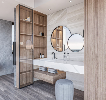 现代卫生间 卫浴用品 喷淋 花洒 台盆 马桶 洗手台 洗浴间 镜子